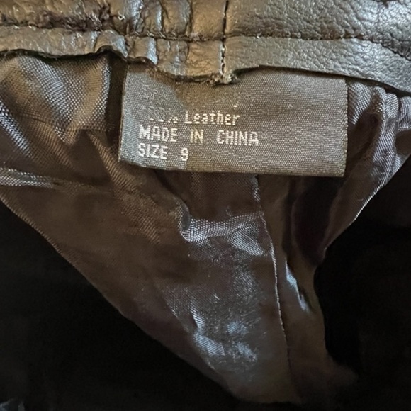 Vintage PS-3983 Periscope Black Leather Pants - Picture 5 of 6